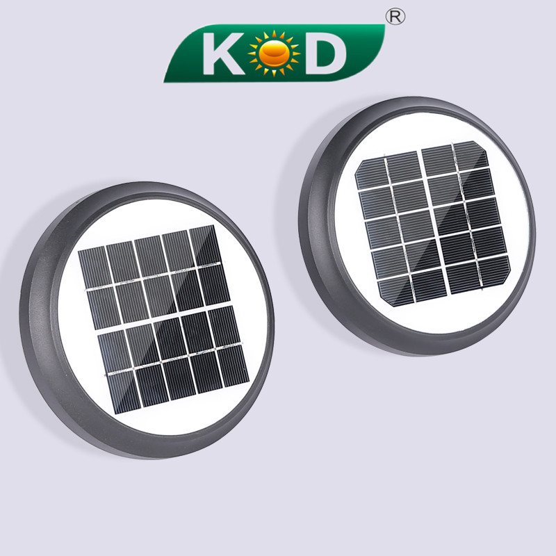 china garden solar lights which installed at pillar 